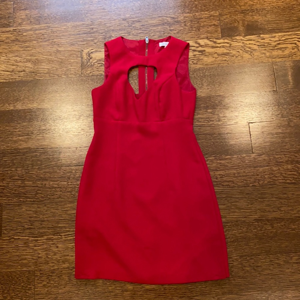BCBGeneration Red Cutout Shift Dress - Size 0
